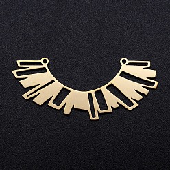 Золотой 201 подвески из нержавеющей стали, филигранные столярные находки, лазерная резка, геометрическая фигура, золотые, 23x54.5x1 мм, отверстие : 1.5 мм