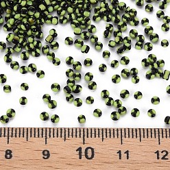 Light Green 12/0 Glass Seed Beads, Opaque Colours Seep, Light Green, 2mm, hole: 0.8mm