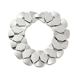 Нержавеющая Сталь Цвет Не тускнеет 304 браслеты из нержавеющей стали с ромбовидными звеньями для женщин и мужчин, цвет нержавеющей стали, 7-1/4 дюйм (18.5 см)