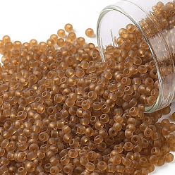 (2CF) Matte Dark Topaz TOHO Round Seed Beads, Japanese Seed Beads, (2CF) Matte Dark Topaz, 11/0, 2.2mm, Hole: 0.8mm, about 50000pcs/pound