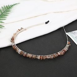 Кварц Резинки для волос из натурального кварца, аксессуары для волос для женщин и девочек, 150x130x5 мм