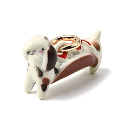 Шоколадный Печать 304 подвески из нержавеющей стали, собачий шарм, золотые, цвет шоколада, 11.3x20x5.5 мм, отверстие : 3.9 мм