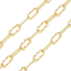 Настоящее золото 18K Латунные волнистые кабельные цепи, пайки, с катушкой, без кадмия и без свинца, стойки покрытие, реальный 18 k позолоченный, 7x3x0.5 мм