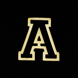 Letter A Вакуумное покрытие pvd 201 подвески из нержавеющей стали, лазерная резка, буквы, без отверстия , letter.a, 12x11x1 мм