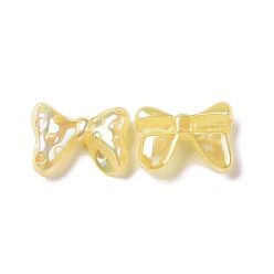 Gold Opake Legierung Perlen, ab Farbe plattiert, Schleife, Gold, 28.5x39x12 mm, Bohrung: 3 mm