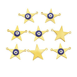 Звезда Кулон из нержавеющей стали с эмалью, злые глаза, звезды прелести, 12.5x17 мм, отверстие : 1 мм