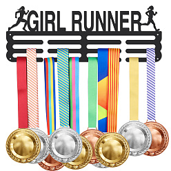 Human Железная вешалка для медалей, с винтами, девушка-бегунья, человек, 150x400 мм