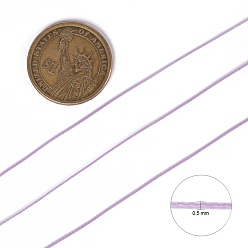 Violet Waxed Polyester Cord, Bead Cord, Violet, 0.5mm, about 169.51~174.98 Yards(155~160m)/Roll