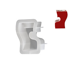 Белый Силиконовые формы для свечей в форме s своими руками, формы для литья смолы, белые, 113.5x92x51.5 мм, отверстие : 36 мм, внутренний диаметр: 90.5x54.5 мм