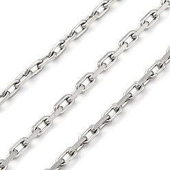 Нержавеющая Сталь Цвет 304 цепи из нержавеющей стали, пайки, цвет нержавеющей стали, 2.5x5.5x1 мм