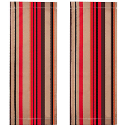 Цвет Древесины 2шт. полосатая ткань для стульев, запасные части ткани пляжного кресла, красочный, 1200x430x1.5 мм