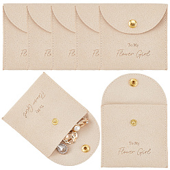 Античный Белый 10 шт. бархатные мешочки с застежкой-кнопкой, принадлежности для хранения ювелирных изделий, квадратный, старинный белый, 8x8x0.8 см