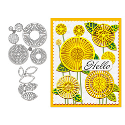 Круглые Углеродистая сталь разрезает трафареты, для diy scrapbooking, Фотоальбом, декоративная бумага для тиснения, цвет нержавеющей стали, круглые, 90~111x51~102x0.8 мм, 2 шт / комплект