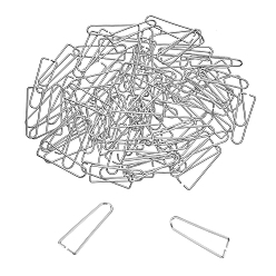 Stainless Steel Color 304 Stainless Steel Ice Pick Pinch Bails, Clips for Beads, Stainless Steel Color, 27x8x1mm, Pin: 1mm, 100pcs/box