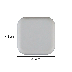 Gray Self Adhesive Silicone Door Knob Wall Shield, Wall Protector, Square, Gray, 45x45x10mm