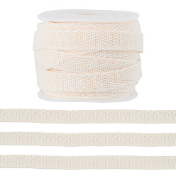 Old Lace 10M Polycotton Grosgrain Ribbon, Clothes Accessories, with Plastic Spools, Old Lace, 3/8 inch(10mm)