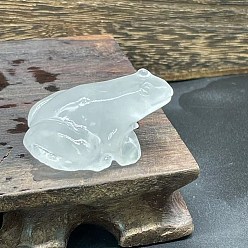 Хрусталь Натуральный кристалл кварца, резная статуя лягушки, украшение дома, Статуэтки по фен-шуй для украшения домашнего офиса, 40 мм