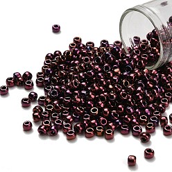 (502) High Metallic Amethyst Тохо 6/0 круглые бусины, японский бисер, (502) аметист с высоким содержанием металла, 4 мм, отверстие : 1.5 мм, Около 168 шт / 10 г