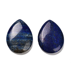Ляпис-Лазурь Природный лазурит подвески, слезинки, 40~41x30~31x7~8 мм, отверстие : 1.5 мм