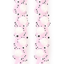 Розовый Бусы лэмпворк ручной работы, лягушка, туманная роза, 15x19.5x17 мм, отверстие : 1.6 мм, около 35 шт / нитка, 15.98'' (40.6 см)