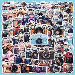 Mixed Color 50Pcs Waterproof PVC Camera Stickers Set, Adhesive Label Stickers, for Water Bottles, Laptop, Luggage, Cup, Computer, Mobile Phone, Skateboard, Guitar Stickers, Mixed Color, 56.6x43.9mm