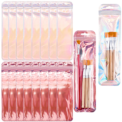 (52) Непрозрачная лаванда 100 шт. 2 цветные прямоугольные полипропиленовые пластиковые пакеты с застежкой-молнией, многоразовые упаковочные пакеты, разноцветные, 24x6.7x0.01 см, 50 шт / цвет