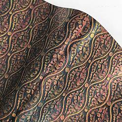 Шоколадный Ткань из искусственной кожи с тиснением цветочного узора, для поделок из кожи, аксессуары для изготовления сумок, цвет шоколада, 30x135 см