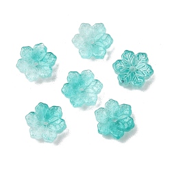Светлый Морско-зеленый Стеклянные бусины, снежинка, два тона, светло-зеленый, 10x11x3.5 мм, отверстие : 1.4 мм