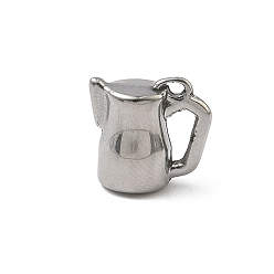 Нержавеющая Сталь Цвет 304 прелести нержавеющей стали, кофейник, цвет нержавеющей стали, 10.5x11x6.5 мм, отверстие : 2x4.8 мм