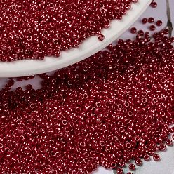 (RR426) Opaque Red Luster MIYUKI Round Rocailles Beads, Japanese Seed Beads, (RR426) Opaque Red Luster, 15/0, 1.5mm, Hole: 0.7mm, about 5555pcs/bottle, 10g/bottle