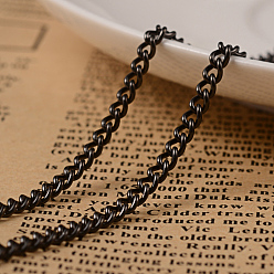 Electrophoresis Black 304 из нержавеющей стали бордюрный цепи скручены цепи, несварные, с катушкой, электрофорез черный, 4x3x0.8 мм, около 65.61 футов (20 м) / рулон