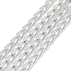 Gainsboro Ungeschweißte Aluminium-Bordsteinketten, gainsboro, 8x4.5x1.4 mm