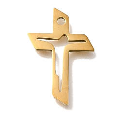 Золотой 201 подвески из нержавеющей стали, крест прелести, золотые, 19.5x13x1 мм, отверстие : 1.5 мм