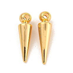 Cone Латунные подвески, реальный 18 k позолоченный, конус, 15x4 мм, отверстие : 1.4 мм