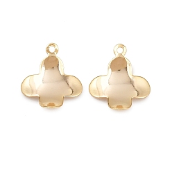 Cross Латунные подвески, долговечный, без никеля , реальный 18 k позолоченный, крестик, 15x13x0.5 мм, отверстие : 1 мм