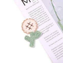 Льняное Полотно Полотенце в форме цветка, стиль вышивки, хлопок, гладить/пришивать заплатки, аппликация, значки, для одежды, белье, 62x37 мм