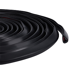 Черный 6м водонепроницаемая кромочная лента из синтетической резины, отделка кромки из клеевого шпона для кухонной мойки, туалетный шов, угол, чёрные, 18x10 мм