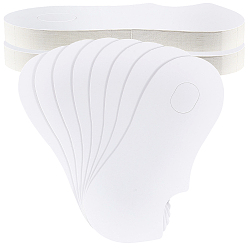 White 20Pcs Paper Invisible Boat Sock Inserts, Socks Support Board, White, 225x91x1mm, Hole: 39.5x29mm