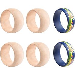 BurlyWood Unfinished Wood Bangles, DIY Wood Crafts, BurlyWood, Inner Diameter: 2-1/2~2-3/4 inch(6.4~7cm)