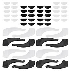Mixed Color Silicone Eyeglasses Ear Grip, with Silicone D-shaped Eyeglass Nose Pads, for Glasses Accessories, Mixed Color, 37x18x3.9mm, Hole: 6x2.5mm, 8pairs