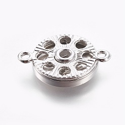 Platinum Brass Snap Link Making, for Snap Buttons, Platinum, 19x26x5mm, Hole: 1.8mm, Fit for 4~5mm knob snap buttons.