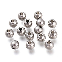 Edelstahl Farbe Anlaufgeschützt 202 Edelstahlperlen, Rondell, Edelstahl Farbe, 5x4.5 mm, Bohrung: 1.8 mm