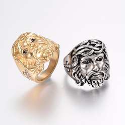 (52) Непрозрачная лаванда 304 палец кольца из нержавеющей стали, со стразами, человек, разноцветные, 17~22 мм