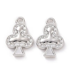Платина Шарм на тему игральных карт, стойки подвески обшивки сплава, без кадмия, без свинца и без никеля, платина, 18.5x12x2.5 мм, отверстие : 2 мм