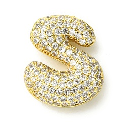 Letter R Стойки обшивки латунь кубического циркония подвески, без кадмия и без свинца, долговечный, алфавит, Буква R, 22x18x8 мм, отверстие : 4x2 мм