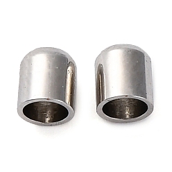 Платина Латунные бусины, долговечный, колонка, платина, 5x4 мм, отверстие : 1.2 мм