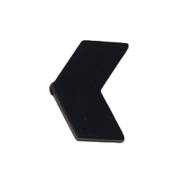 Черный Бусины из пищевого силикона со стрелками, чёрные, 20x10 мм