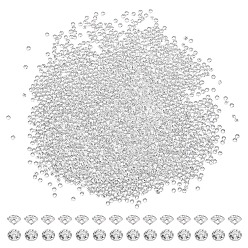 Clear Cubic Zirconia Cabochons, Grade A, Faceted, Diamond, Clear, 1.6mm, about 2000pcs/set