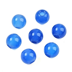 Blue Agate Натуральный голубой агат, окрашенная и подогревом, гладкий круглый, 7x6 мм, отверстие : 2 мм
