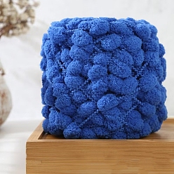 Verdeck blau Grobes Polyester-Kugelgarn, für DIY-Material Decke Kissen, Verdeck blau, 13~29 mm, ca. 43.74 Yards (40 m)/Knüll